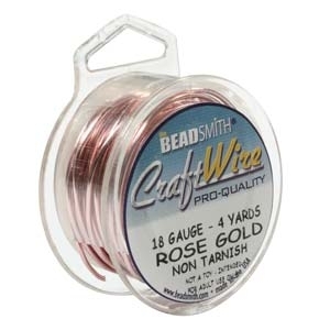 Craft Wire 18 gauge round rose gold | Metal Wire