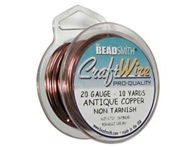 20 Gauge Round Gunmetal Hematite Metal Wire - 10 Yards | Base Metal Wire for Wire-twisting and Wire-wrapping Jewelry and Crafts