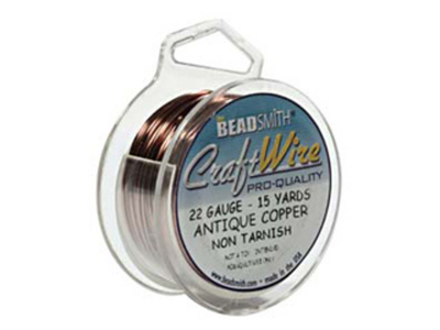 22 Gauge Round Gunmetal Hematite Metal Wire - 15 Yards | Base Metal Wire for Wire-twisting and Wire-wrapping Jewelry and Crafts