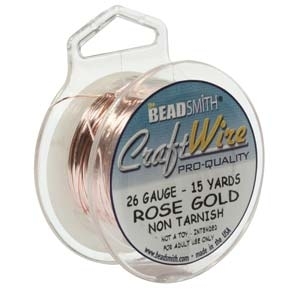 Craft Wire 26 gauge round rose gold | Metal Wire