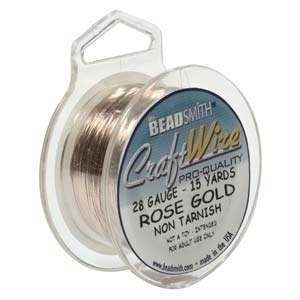 Craft Wire 28 gauge round rose gold | Metal Wire