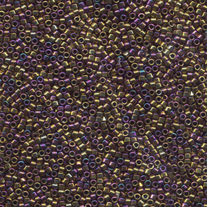 Japanese Miyuki Delica Glass Seed Bead Size 11 - Gold Violet - Metallic Iridescent Finish