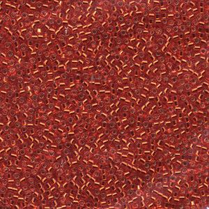 Japanese Miyuki Delica Glass Seed Bead Size 11 - Orangish Red - Silver Lined