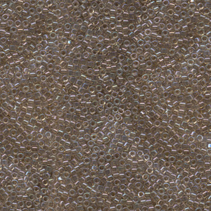 Japanese Miyuki Delica Glass Seed Bead Size 11 - Taupe AB - Transparent Iridescent Finish