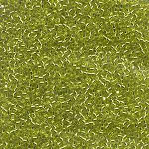 Japanese Miyuki Delica Glass Seed Bead Size 11 - Chartreuse - Silver Lined