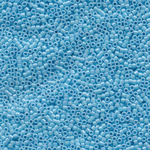 Japanese Miyuki Delica Glass Seed Bead Size 11 - Sky Blue AB - Opaque Iridescent Finish