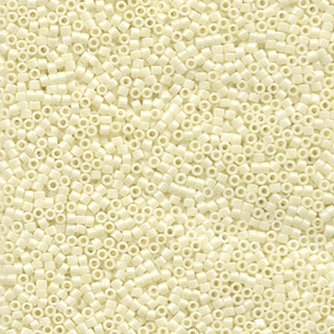 Japanese Miyuki Delica Glass Seed Bead Size 11 - Eggshell - Opaque Luster Finish