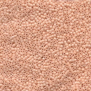 Japanese Miyuki Delica Glass Seed Bead Size 11 - Light Peachy Coral - Opaque Luster Finish