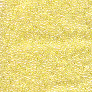 Japanese Miyuki Delica Glass Seed Bead Size 11 - Pastel Yellow - Opaque Luster Finish
