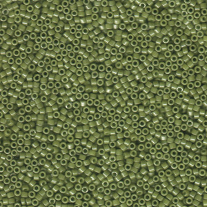 Japanese Miyuki Delica Glass Seed Bead Size 11 - Aloe Green - Opaque Luster Finish