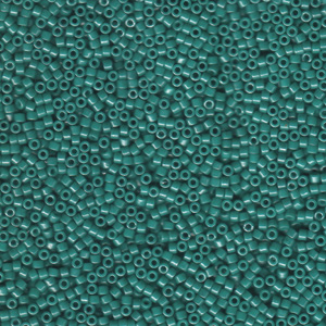 Japanese Miyuki Delica Glass Seed Bead Size 11 - Mediterranean Teal - Opaque Luster Finish