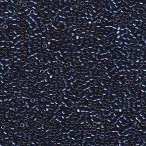 Japanese Miyuki Delica Glass Seed Bead Size 11 - Midnight Blue - Transparent Luster Finish