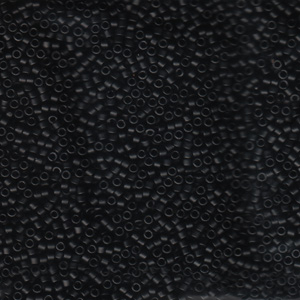 Japanese Miyuki Delica Glass Seed Bead Size 11 - Black - Opaque Matte Finish