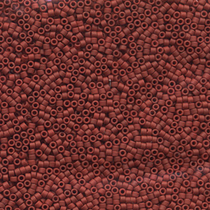 Japanese Miyuki Delica Glass Seed Bead Size 11 - Dark Red - Metallic Matte Finish