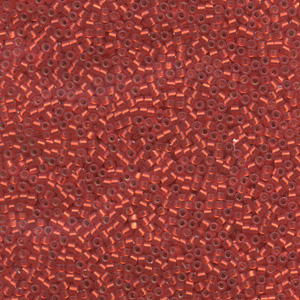 Japanese Miyuki Delica Glass Seed Bead Size 11 - Ruby Red - Silver Lined Matte Finish