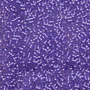 Japanese Miyuki Delica Glass Seed Bead Size 11 - Purple Dyed - Silver Lined Semi-matte Finish