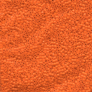 Japanese Miyuki Delica Glass Seed Bead Size 11 - Orange - Opaque Finish