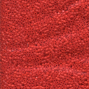 Japanese Miyuki Delica Glass Seed Bead Size 11 - Light Red - Opaque Finish