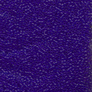 Japanese Miyuki Delica Glass Seed Bead Size 11 - Cobalt Blue - Transparent Matte Finish