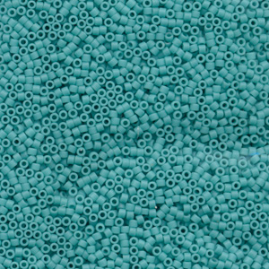 Japanese Miyuki Delica Glass Seed Bead Size 11 - Turquoise Green - Opaque Matte Finish