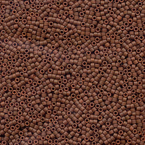 Japanese Miyuki Delica Glass Seed Bead Size 11 - Rusty Brown - Opaque Semi-matte Finish