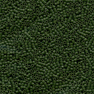 Japanese Miyuki Delica Glass Seed Bead Size 11 - Dark Olive - Opaque Semi-matte Finish