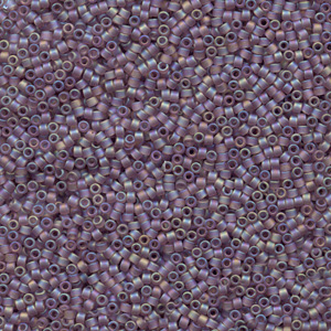 Japanese Miyuki Delica Glass Seed Bead Size 11 - Dusky Lavender AB - Transparent Iridescent Matte Finish