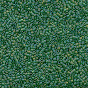 Japanese Miyuki Delica Glass Seed Bead Size 11 - Light Green AB - Transparent Iridescent Matte Finish