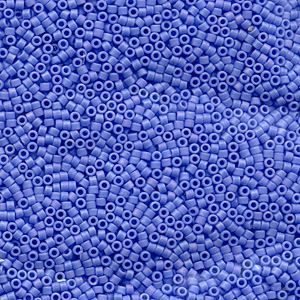 Japanese Miyuki Delica Glass Seed Bead Size 11 - Periwinkle Pink AB - Opaque Iridescent Matte Finish