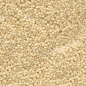 Japanese Miyuki Delica Glass Seed Bead Size 11 - Cream AB - Opaque Iridescent Matte Finish