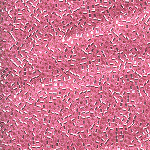 Japanese Miyuki Delica Glass Seed Bead Size 11 - Pink - Silver Lined