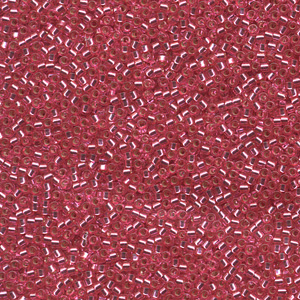 Japanese Miyuki Delica Glass Seed Bead Size 11 - Raspberry Pink - Silver Lined