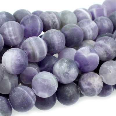 Dog Teeth Amethyst 10mm round purple | Dog Teeth Amethyst