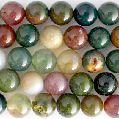 10mm Round Fancy Jasper Stone Bead - Mixed Colors | Natural Semiprecious Gemstone