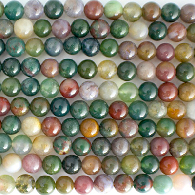 6mm Round Fancy Jasper Stone Bead - Multicolor | Natural Semiprecious Gemstone