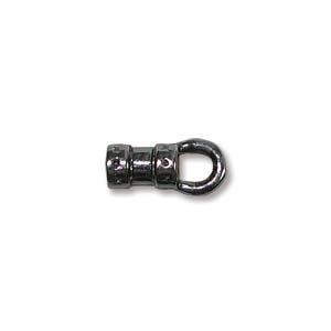 base metal 3 x 9mm decorative cord end gunmetal | Findings