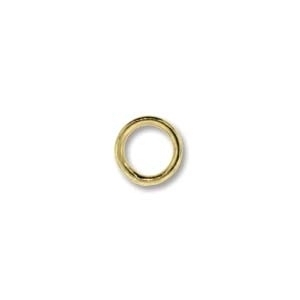 base metal 6mm soldered jumpring gold finish | Findings