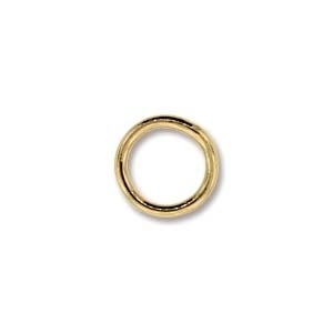 base metal 8mm soldered jumpring gold finish | jumpring