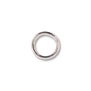 base metal 8mm soldered jumpring silver finish | jumpring