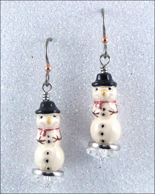 adorable snowman christmas holiday earrings jewelry project kit christmas earrings kits