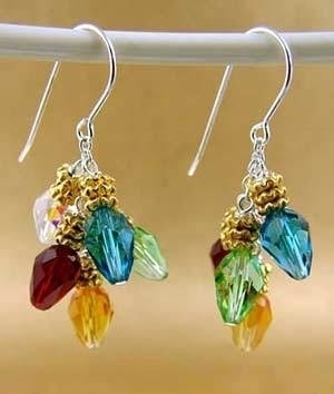 Holiday Sparkle Christmas Lights Swarovski Teardrop Earrings With Holiday Sparkle Christmas Lights Swarovski Teardrop Earrings With Sterling Silver And Gold Finishes Jewelry Project Kit