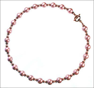 Powder Blush Rose Pearl & Crystal Necklace | Necklaces