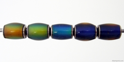 6 x 10mm Mirage Barrel Color-changing Mood Bead | Thermosensitive Specialty Beads