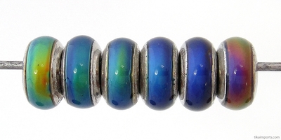 7 x 14mm Mirage Rondell Color-changing Mood Bead | Thermosensitive Specialty Beads