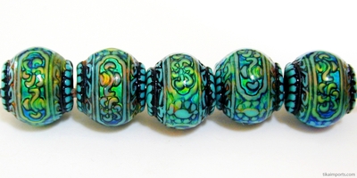 11 x 12.5mm Mirage Blue Mystique Color-changing Mood Bead | Thermosensitive Specialty Beads