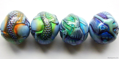 19 x 16mm Mirage Mermaid's Tale Color-changing Mood Beads | Thermosensitive Specialty Beads