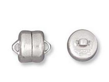 6mm Magnetic Clasp - Silver Finish - 12 Pack | Base Metal Jewelry Clasps | Findings