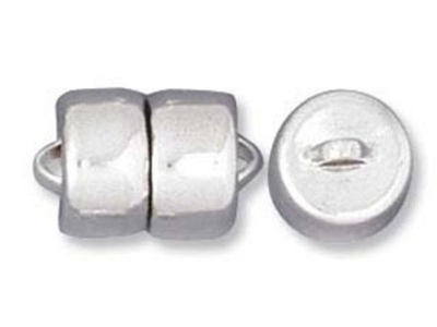 9mm Magnetic Clasp - Silver Finish - 12 Pack | Base Metal Jewelry Clasps | Findings
