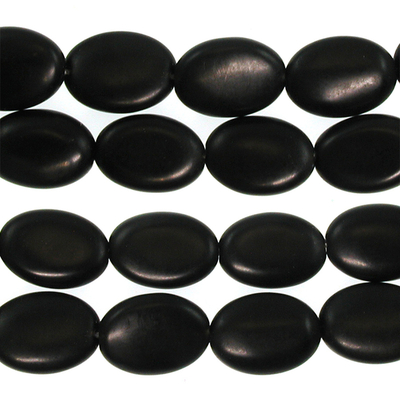 Black Onyx 10 x 14mm oval black | Gemstone Beads