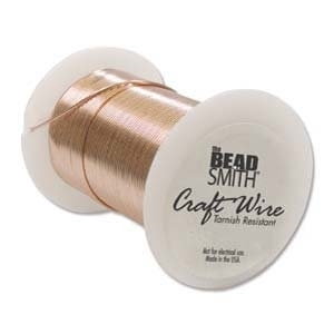 24 Gauge Round Copper Metal Craft Wire - Soft Non-Tarnish Copper Core - 30 Yards | Metal Wire for Wire-twisting and Wire-wrapping Jewelry and Crafts